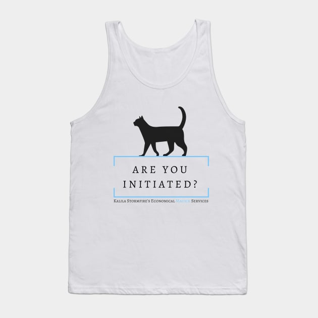 Are You Initiated? - Black Cat Tank Top by Stormfire Productions